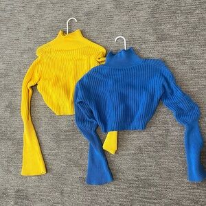 2 American Apparel Fisherman Bell Sleeve Sweater